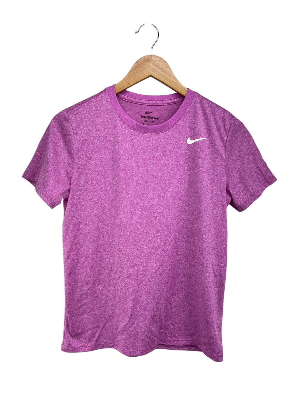 Nike Dri Fit Pink Heather Crew Neck Tee Shirt Womens Small
